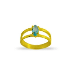 Anillo Nereida · 3 Colores -alvent Tienda de ventas ANILLO DOBLE AGUAMARINA ORO ALVENT