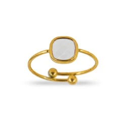Anillo Soph Acero · 6 Colores -alvent Tienda de ventas ANILLO PIEDRA BLANCA AJUSTABLE ORO ALVENT