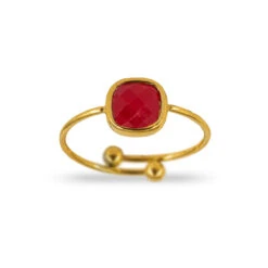 Anillo Soph Acero · 6 Colores -alvent Tienda de ventas ANILLO PIEDRA ROJO AJUSTABLE ORO ALVENT