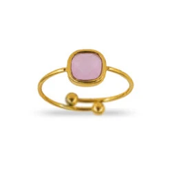 Anillo Soph Acero · 6 Colores -alvent Tienda de ventas ANILLO PIEDRA ROSA AJUSTABLE ORO ALVENT