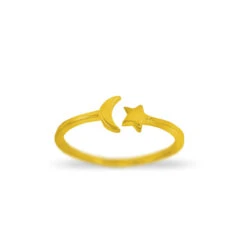 Anillo Luna Estrella -alvent Tienda de ventas Anillo night sky