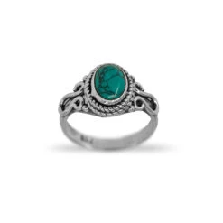 Anillo Indira · 5 Piedras -alvent Tienda de ventas Anillo piedra turquesa grande plata