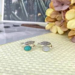 Anillo Fais Ajustable · 2 Piedras -alvent Tienda de ventas AnilloPlumaJuntos