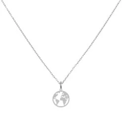 Collar Mapamundi · Plata