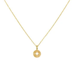 Collar Rosa De Los Vientos -alvent Tienda de ventas COLLAR ROSA DE LOS VIENTOS ORO ESLABONE ALVENT