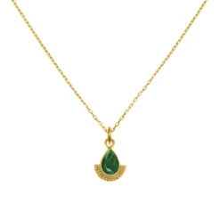 Collar Tar Abanico -alvent Tienda de ventas COLLAR TAR ESMERALDA ORO ESLABONE ALVENT