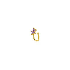 Ear Cuff Flor 15 Ear Cuff Flor -alvent Tienda de ventas EARCUFF FLOR LILA 34 ORO ALVENT