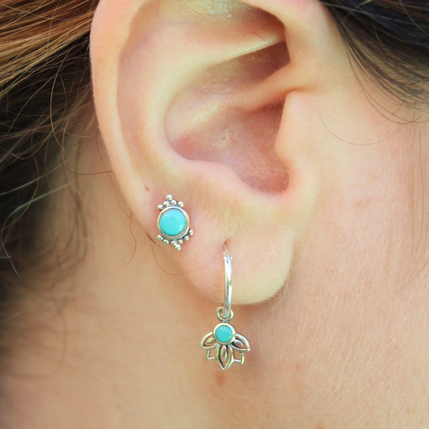 Pendientes Etram · 2 Piedras 4 Pendientes Etram · 2 Piedras - Imagen 4