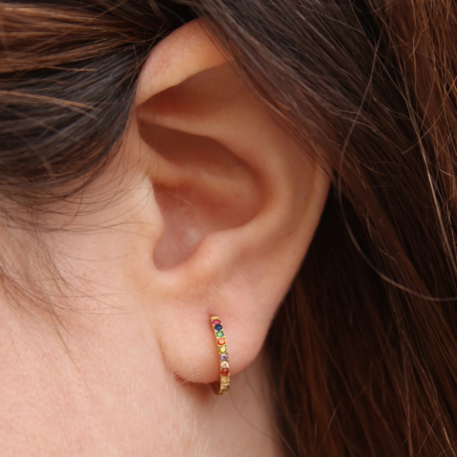 Aros Click Rainbow · Acero 2 Aros Click Rainbow · Acero - Imagen 2