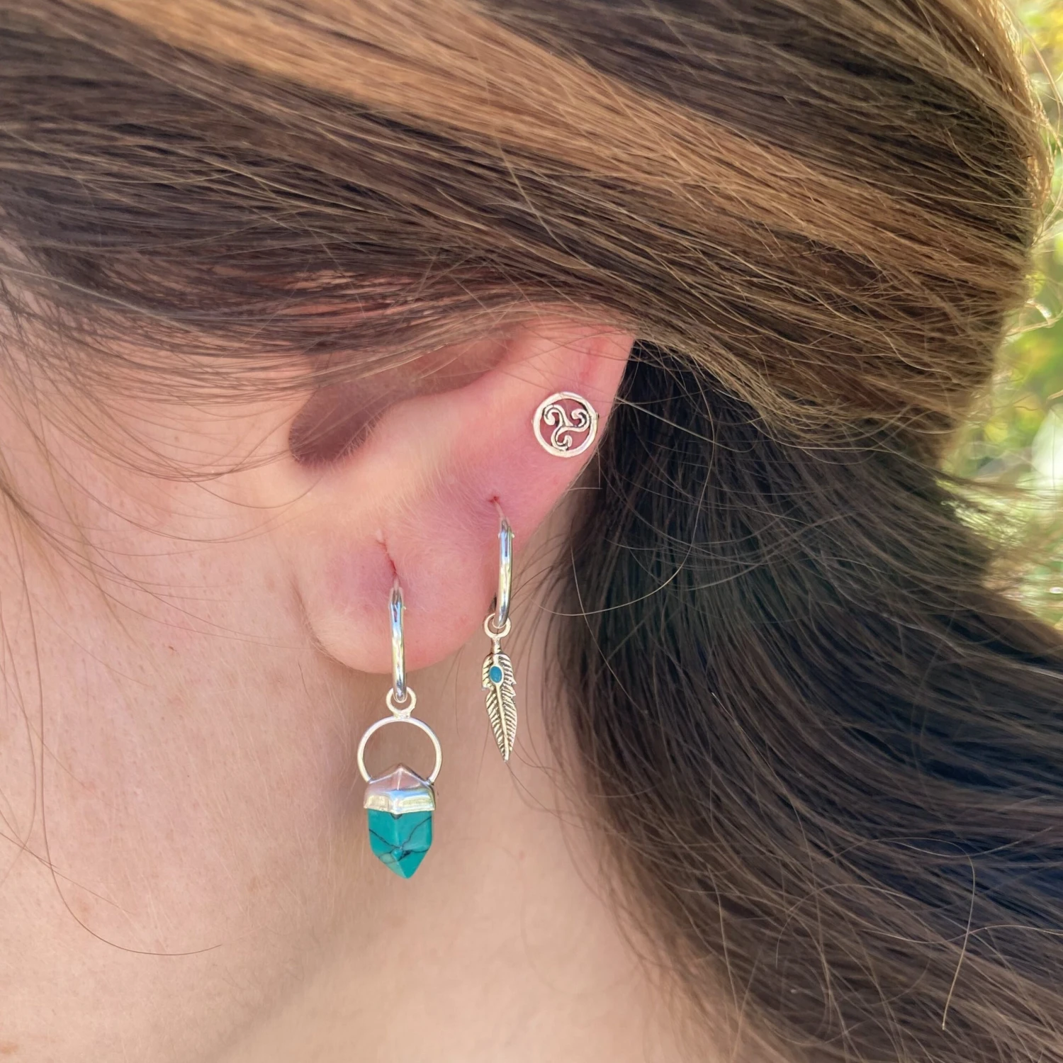 Aros Péndulo · 4 Piedras 2 Aros Péndulo · 4 Piedras - Imagen 2