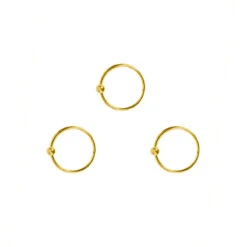 Pack 2uds Piercing Basic - 2 Tamaños -alvent Tienda de ventas PIERCINGS BASIC 10MM 3 oro
