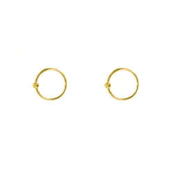 Pack 2uds Piercing Basic - 2 Tamaños -alvent Tienda de ventas PIERCINGS BASIC 10MM PAR ORO
