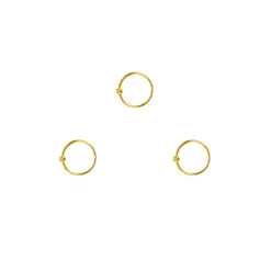 Pack 2uds Piercing Basic - 2 Tamaños -alvent Tienda de ventas PIERCINGS BASIC 8MM 3 oro