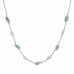 Collar Armonia · Amazonita Y Perla