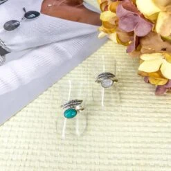 Anillo Fais Ajustable · 2 Piedras -alvent Tienda de ventas anillosplumacenital