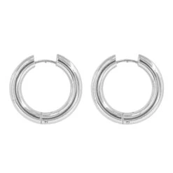 Aros Chunky · 2 Tamaños -alvent Tienda de ventas aros chunky grandes plata