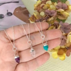 Collar Péndulo · 3 Piedras -alvent Tienda de ventas collarpendulo 3colores