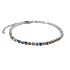 Pulsera Tenis Circonitas Colores -alvent Tienda de ventas pulseratenisplatacolor